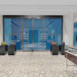 Denim Cream Frame Blossom